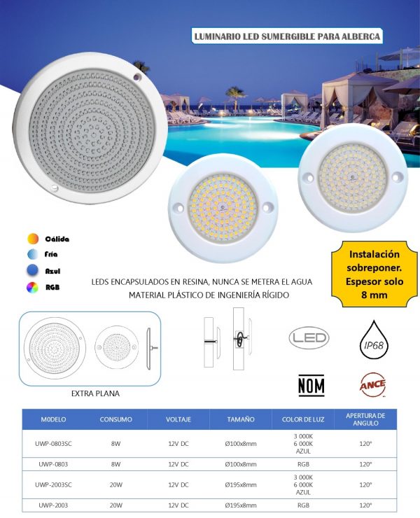 Lámparas para piscina - Imagen 2
