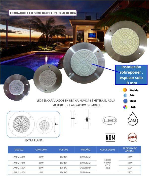 Lámparas para piscina - Imagen 10