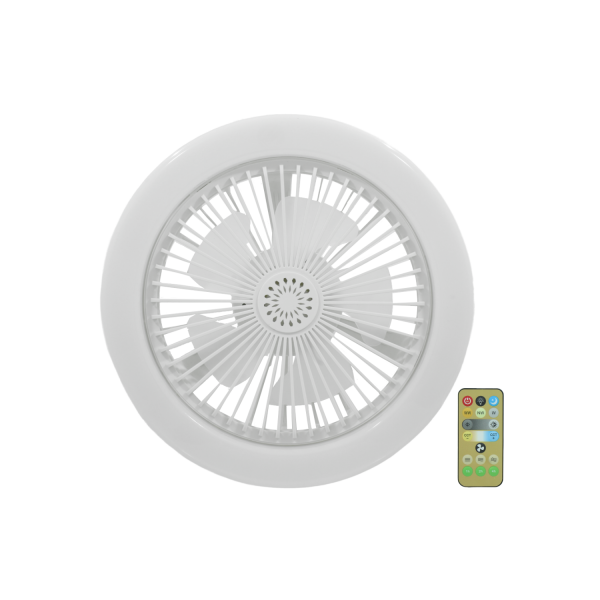 Lámpara con ventilador articulado